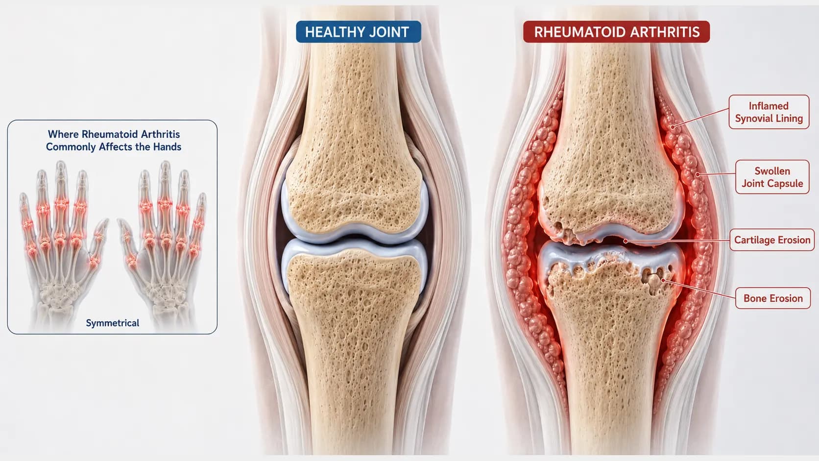Rheumatoid Arthritis anatomy illustration
