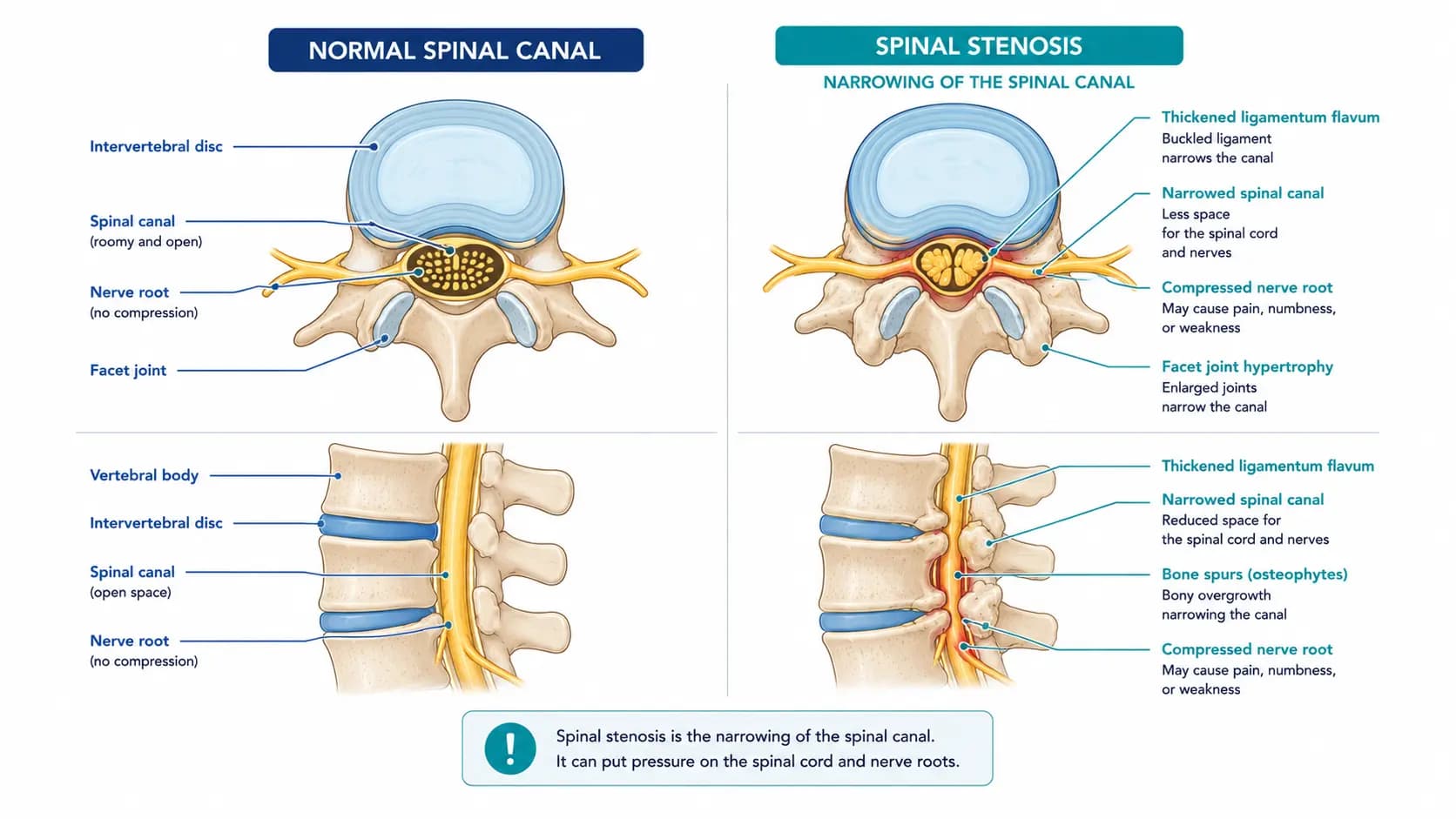 Spinal Stenosis anatomy illustration